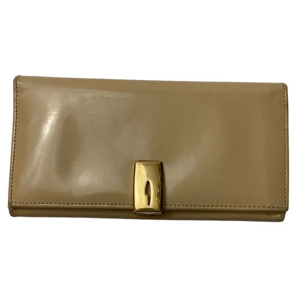 Gucci Bi Fold Wallet Beige Gold - Picture 1 of 11